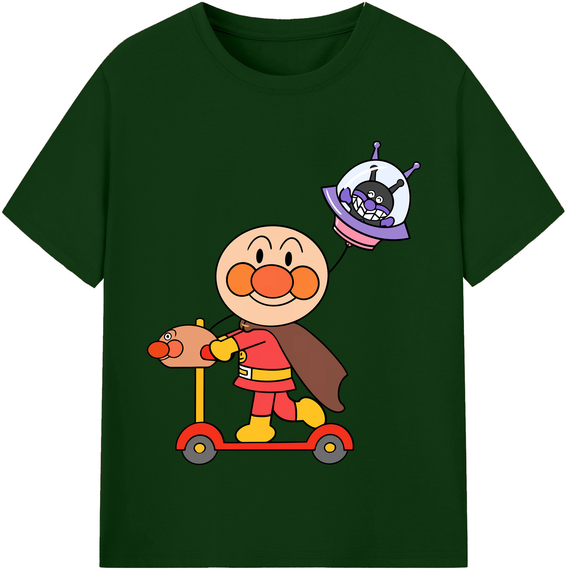 （画像用） アンパンマン Anpanman 綿100％半袖Tシャツ（フロントプリント）